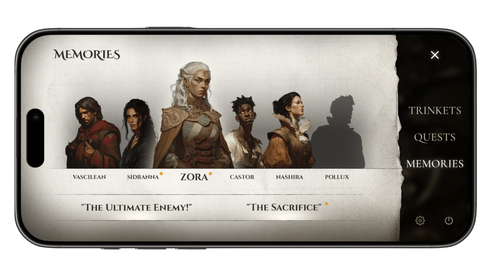 Interfejs gry mobilnej